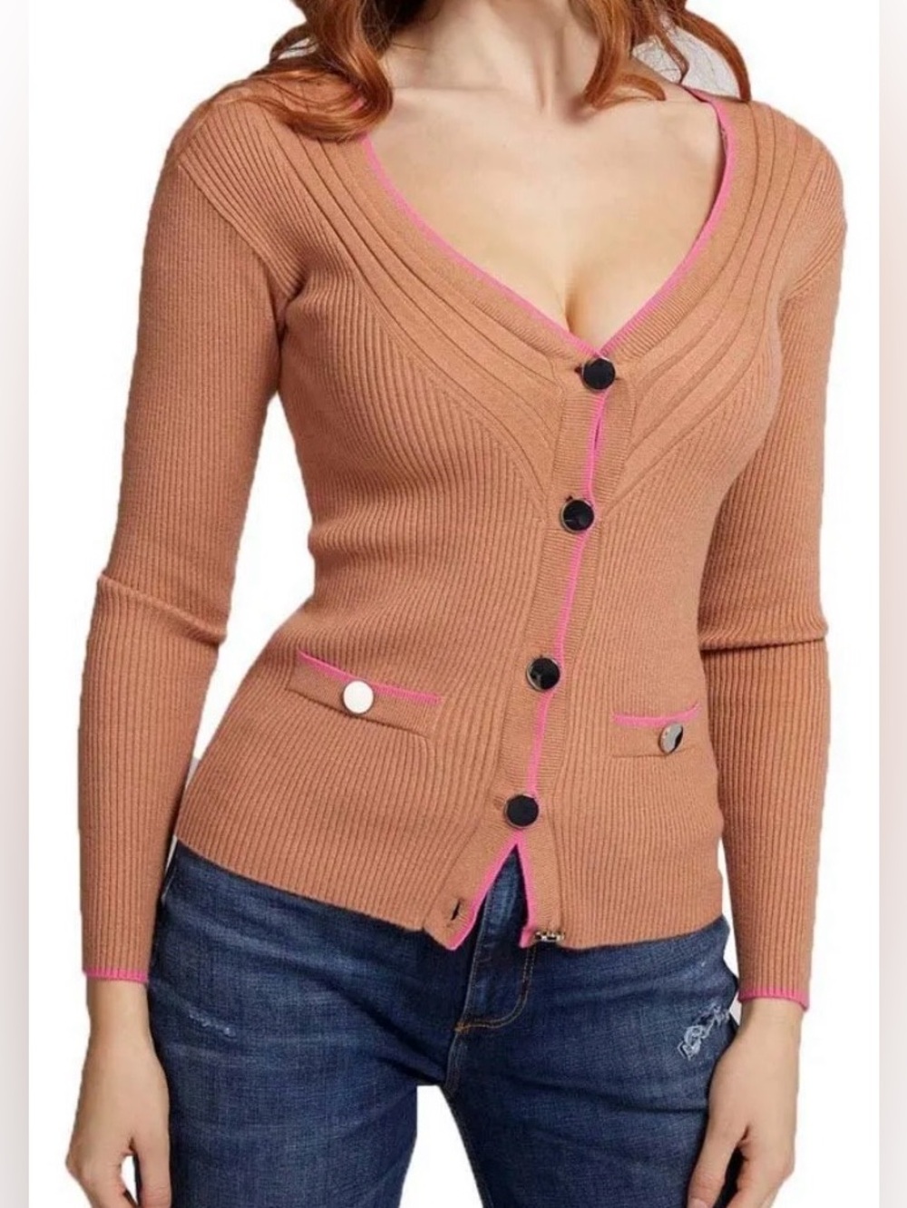 NWT Guess Erica Cardigan Sweater With Button Closure Size XS